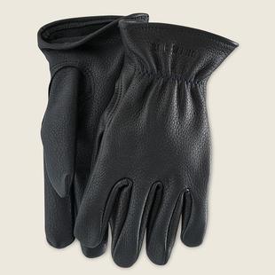 Red Wing Heritage Men's Lined Buckskin Leather Glove BLACK