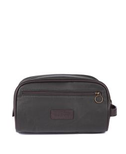 Barbour Wax Washbag OLIVE/BROWN