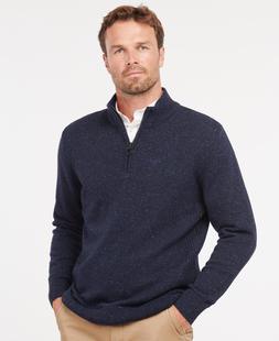 Men's barbour essential best sale wool half zip sweater