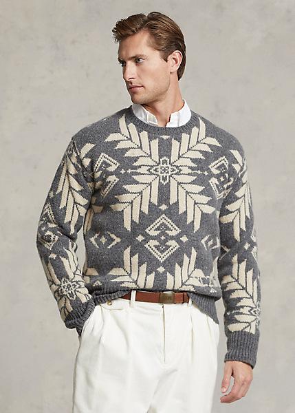 Polo Ralph Lauren Men's Intarsia- Knit Wool Sweater