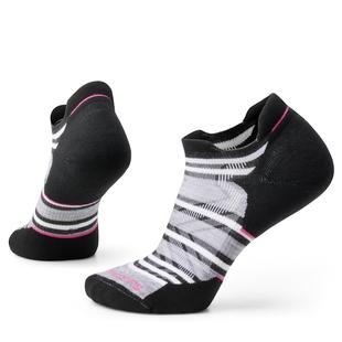 Smartwool Women's Run Targeted Cushion Stripe Low Ankle Socks BLACK