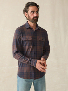 Faherty Men's Legend Sweater Shirt BLUEMOUNTAINPLAID