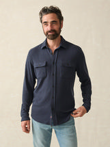 Faherty Men's Legend Sweater Shirt BRIGHTONNAVYTWILL