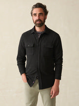 Faherty Men's Legend Sweater Shirt HEATHEREDBLACKTWILL