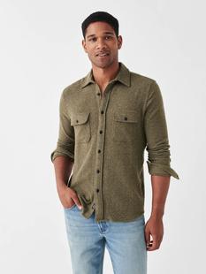 Faherty Men's Legend Sweater Shirt OLIVEMELANGETWILL