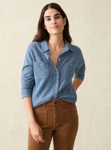 Faherty Women's Legend Sweater Shirt GLACIERBLUETWILL