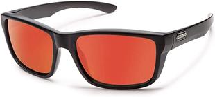 Suncloud Mayor Sunglasses (Matte Black, Polarized Red Mirror Lens) 