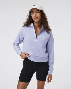 Vuori Women's Restore Half Zip Hoodie LAVENDERMIST