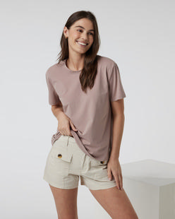 Vuori Women's Feather Tee CANYONCLAY