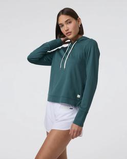 Vuori Women's Halo Essential Hoodie MOSSHEATHER