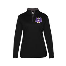 LSA Ladies 1/4 Zip Embroidered Top BK