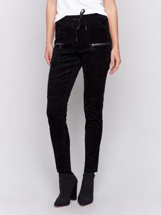 Charlie B Corduroy Jogger Pants BLACK