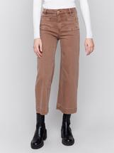 Charlie B Patch Pocket Flare Pants TRUFFLE