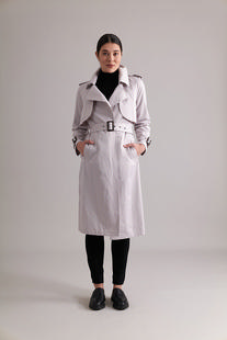 Foil Women's Elementary Trench Coat OYSTER