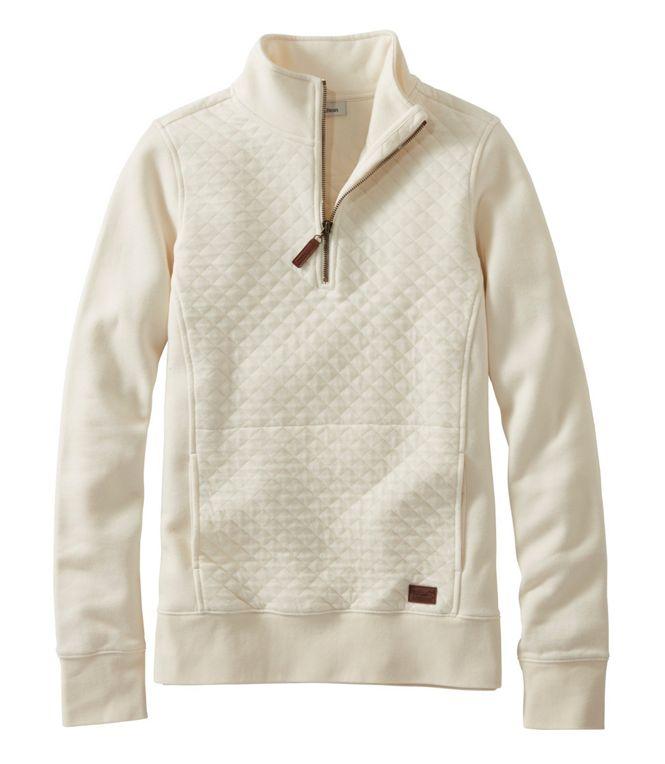 Quilted quarter zip pullover on sale