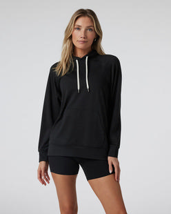 Vuori Women's Halo Oversized Hoodie BLACKHEATHER