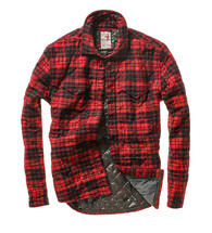 Relwen Men's Quilted Flannel Shirtjacket RED/BLACKGRID