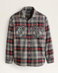 Pendleton Men's Burnside Doublebrushed Flannel Shirt BLACK/NAVY/REDPLAID