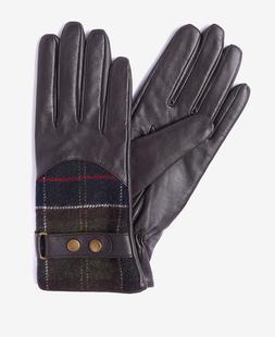 Barbour Women's Dee Tartan Gloves DARKBROWN