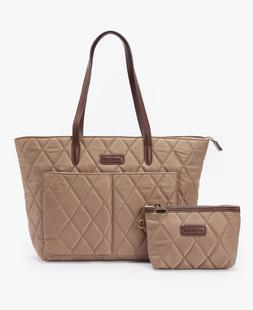 Barbour Quilted Tote Bag SANDDUNE