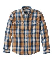 LL Bean Men's 1912 Field Flannel Shirt, Slightly Fitted Untucked Fit, Plaid BARLEY