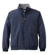 LL Bean Men's Warm-Up Jacket, Fleece Lined NAVY