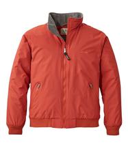 LL Bean Men's Warm-Up Jacket, Fleece Lined RUSTORANGE