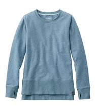 LL Bean Women's Cozy Sweatshirt, Split-Hem CADETBLUEHEATHER