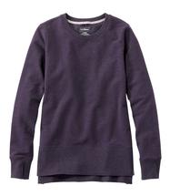 LL Bean Women's Cozy Sweatshirt, Split-Hem DARKESTPURPLEHEATHER