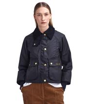 Barbour Women's Cropped Beadnell Waxed Jacket BLACK/CLASSIC