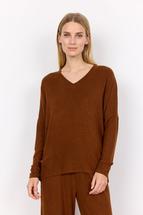 Soya Concept Women's Biara V-Neck Top BROWNHEATHER