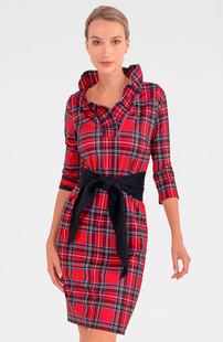 Gretchen Scott Ruffneck Dress - Duke of York SCOTTISHTARTAN