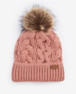 Barbour Women's Penshaw Cable-Knit Beanie PINKRUST