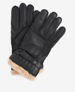 Barbour Men's Leather Utility Gloves BLACK