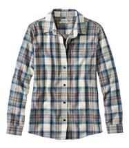 L.L. Bean Women's Scotch Plaid Flannel Shirt, Relaxed INDIGOTARTAN