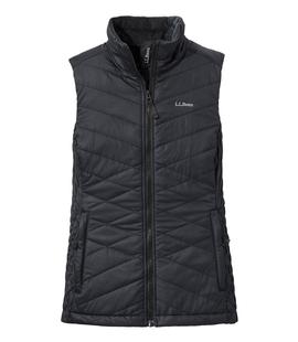 L.L. Bean Women's Fleece-Lined PrimaLoft Vest BLACK