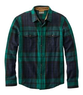 L.L. Bean Men's Signature Heritage Textured Flannel Shirt ADMIRALNAVY