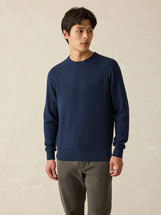 Faherty Men's Jackson Crew Sweater NAVYHEATHER