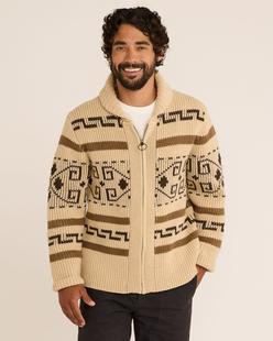 Pendleton Men's Original Westerley Sweater TAN/BROWN