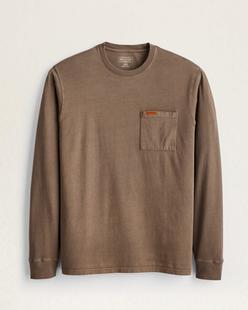 Pendleton Men's Long-Sleeve Deschutes Pocket Tee ASHBROWN