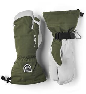 Hestra Army Leather Heli Ski 3-Finger Glove OLIVE