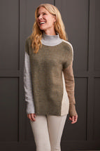 Tribal Women's Mock Neck Colorblock Sweater ALOEHEATHER