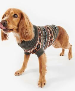 Barbour Case Fairisle Dog Jumper OLIVE