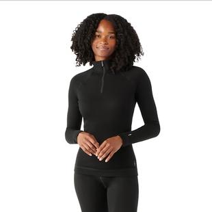 Smartwool Women's Classic Thermal Merino Base Layer 1/4 Zip BLACK