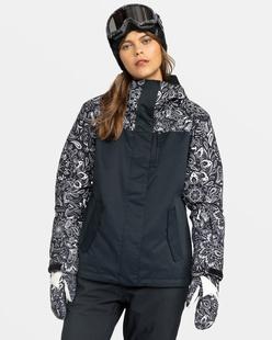 Roxy Women's Jetty Snow Jacket ANTHRACITEPALMSONGAXS