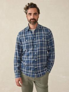 Faherty Tried & True Chambray Workshirt BARHARBORPLAID