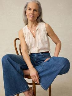 Faherty Women's Skylar Blouse SUNBURSTDOBBY